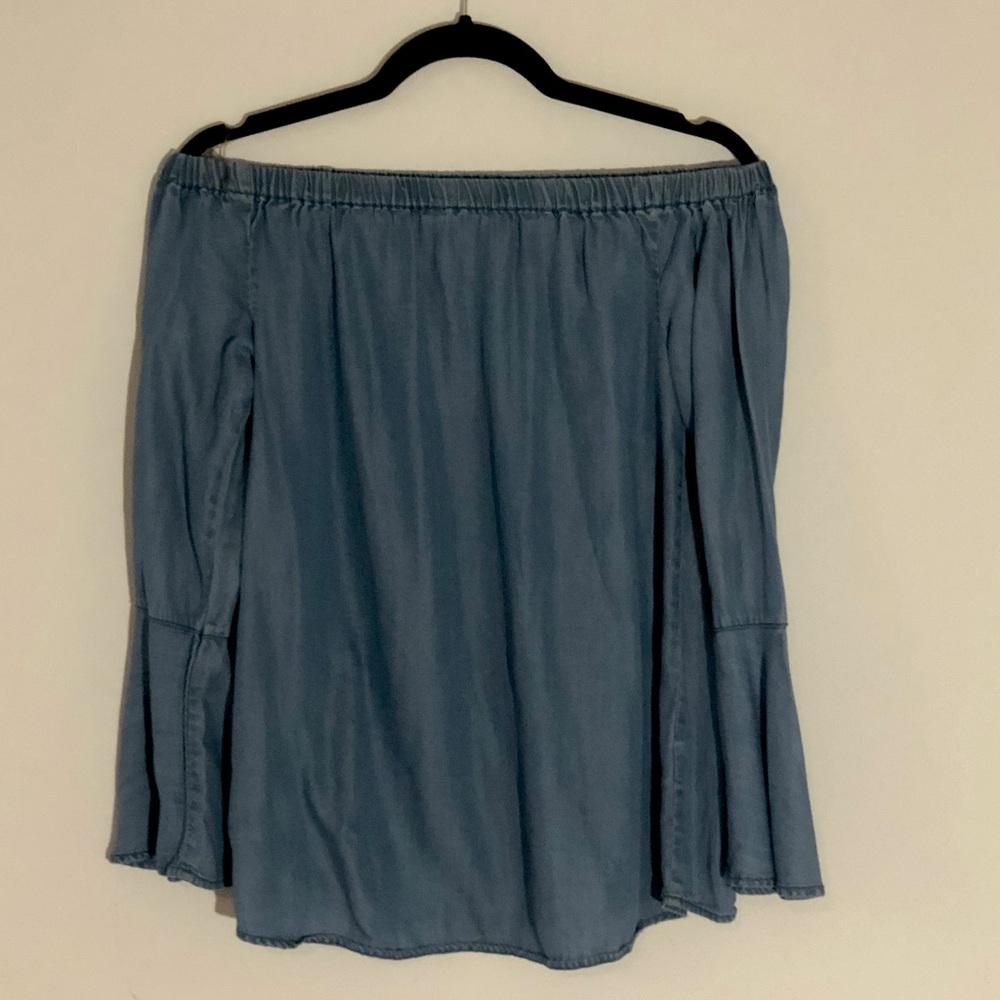 Denim Off Shoulder Top